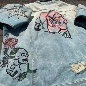 Guess Dillion Jacket Size L Light Blue